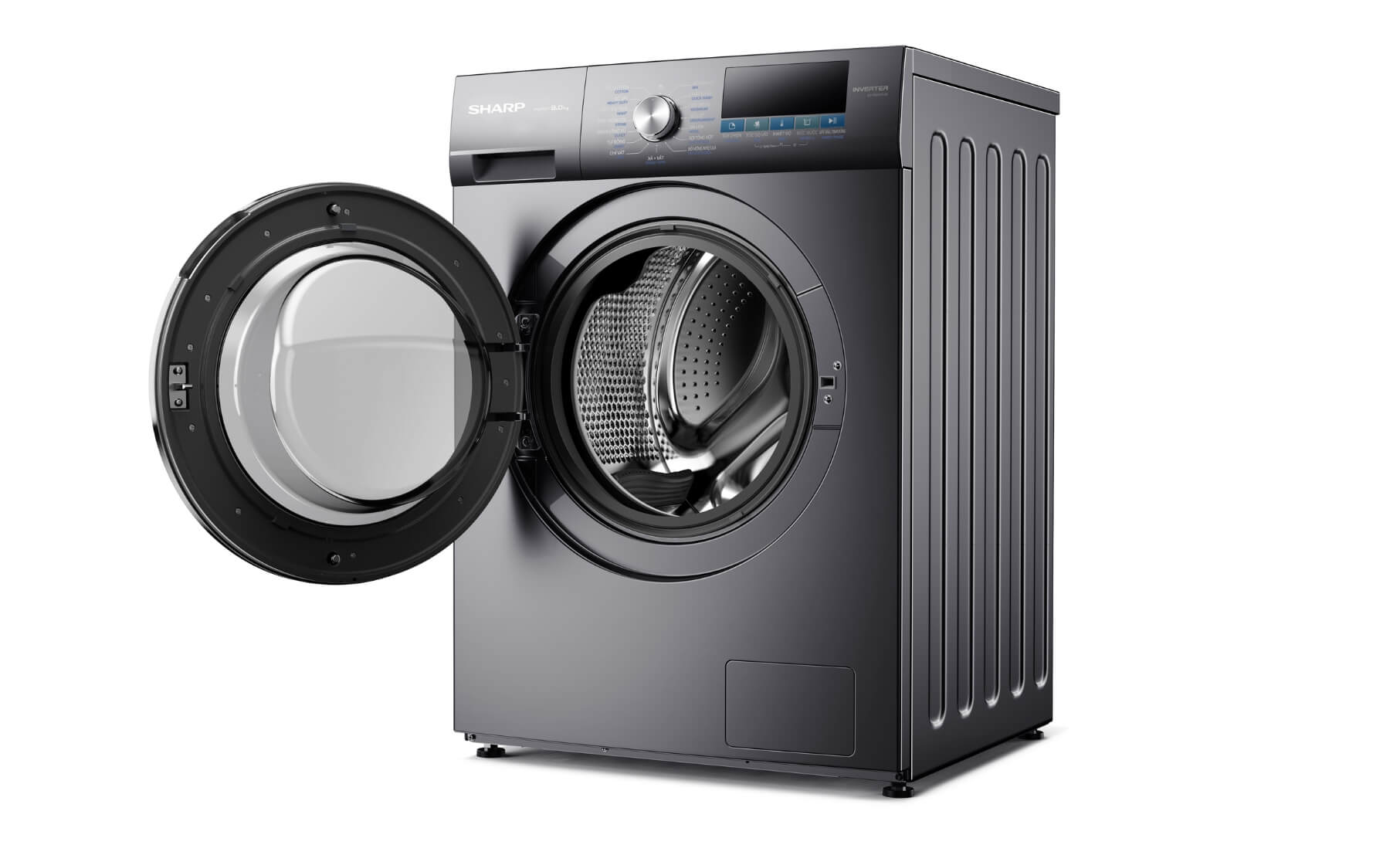 Máy giặt cửa trước Sharp ES-FM90CB-SB - hình ảnh thực tế Máy giặt cửa trước Sharp ES-FM90CB-SB - hình ảnh thực tế