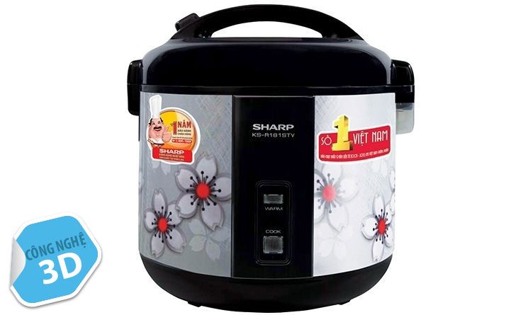 Nồi cơm điện nắp gài Sharp KS-NR181STV Nồi cơm điện nắp gài Sharp KS-NR181STV
